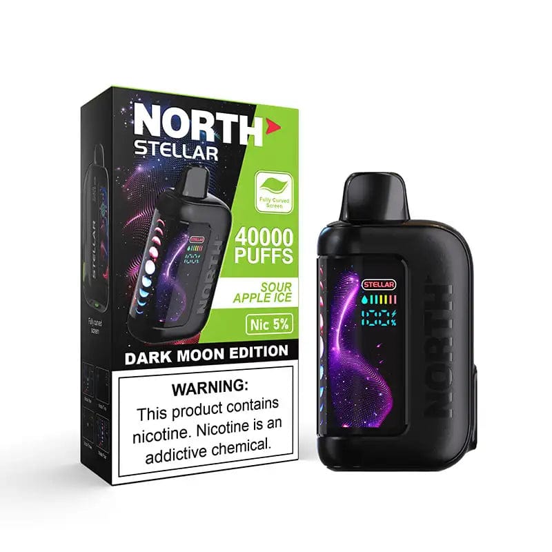 North Disposable Vape Sour Apple Ice North Stellar Dark Moon Edition 40K Disposable Vape (5%, 40000 Puffs)