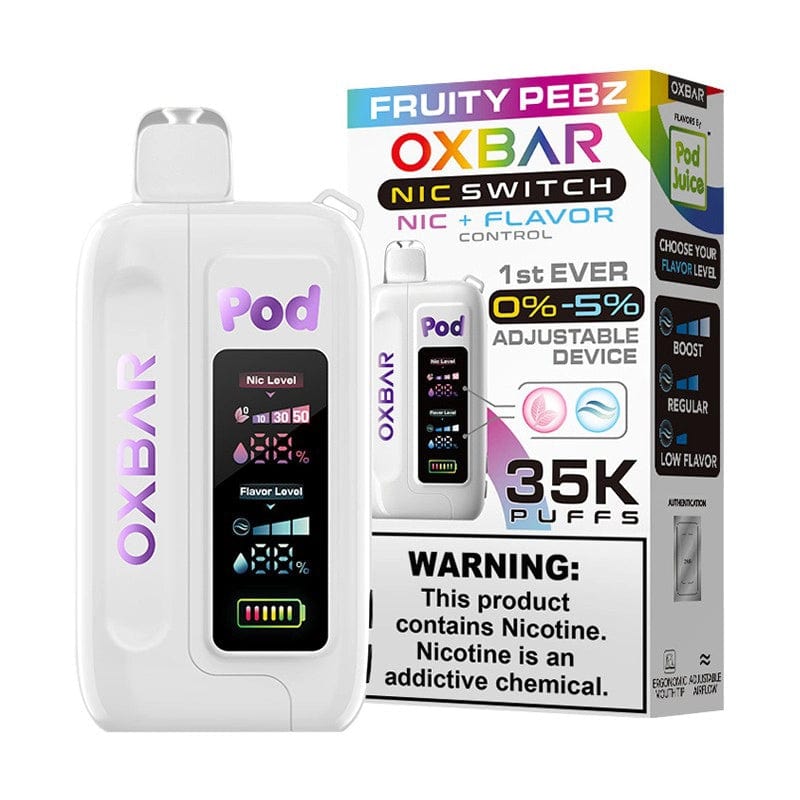 OXBAR Disposable Vape Fruity Pebz OXBAR x Pod Juice Nic Switch Disposable Vape (5%, 35000 Puffs)