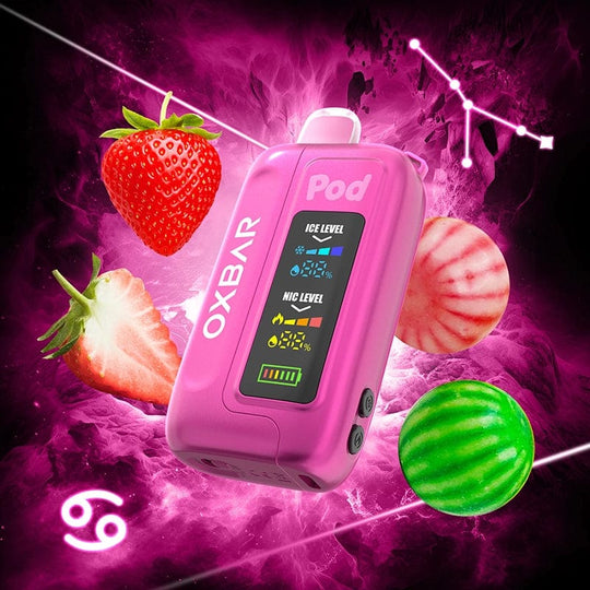 OXBAR Disposable Vape Pink Strawberry Burst OXBAR x Pod Juice ICE-NIC Control 35K Disposable Vape (5%, 35000 Puffs)