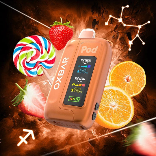 OXBAR Disposable Vape Strawberry Orange Pop OXBAR x Pod Juice ICE-NIC Control 35K Disposable Vape (5%, 35000 Puffs)