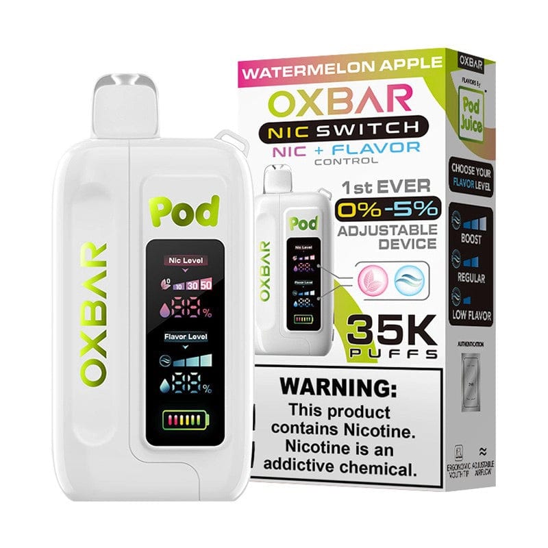 OXBAR Disposable Vape Watermelon Apple OXBAR x Pod Juice Nic Switch Disposable Vape (5%, 35000 Puffs)