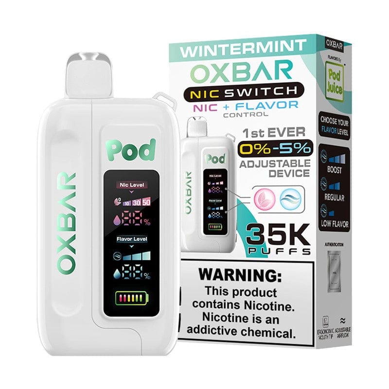 OXBAR Disposable Vape Wintermint OXBAR x Pod Juice Nic Switch Disposable Vape (5%, 35000 Puffs)