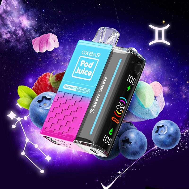 OXBAR Disposable Vape Blue Razz Cotton Clouds OXBAR X Pod Juice Magic Maze 2.0 30K Disposable Vape (5%, 30000 Puffs)