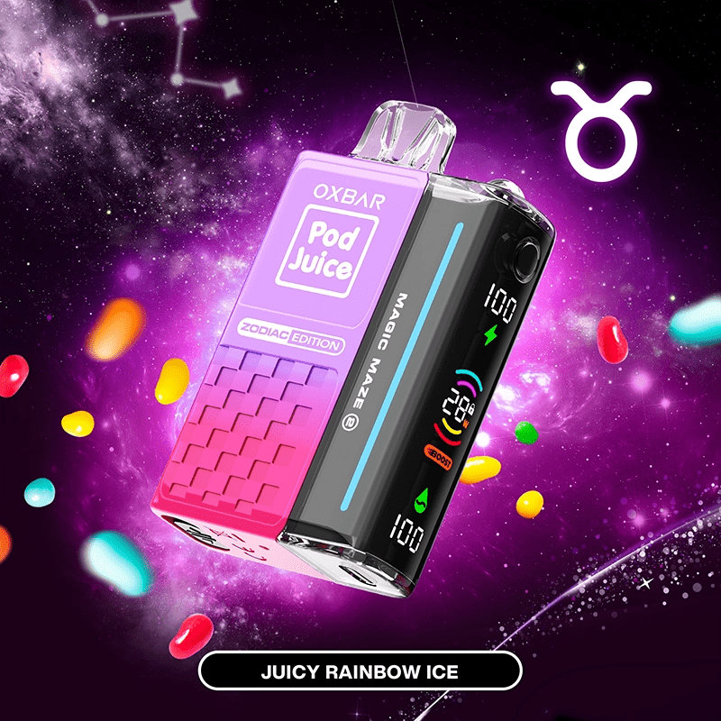 OXBAR Disposable Vape Juicy Rainbow Ice OXBAR X Pod Juice Magic Maze 2.0 30K Disposable Vape (5%, 30000 Puffs)