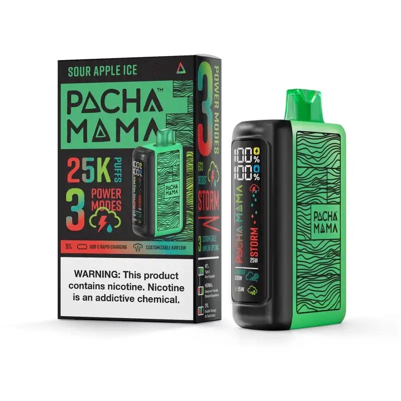 Pachamama Disposable Vape Sour Apple Ice Pachamama 25K Disposable Vape (5%, 25000 Puffs)