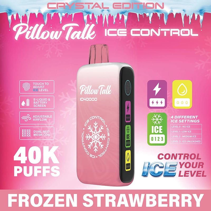 Pillow Talk Disposable Vape Frozen Strawberry (Crystal Edition) Pillow Talk Ice Control IC40000 Disposable Vape (5%, 40000 Puffs)