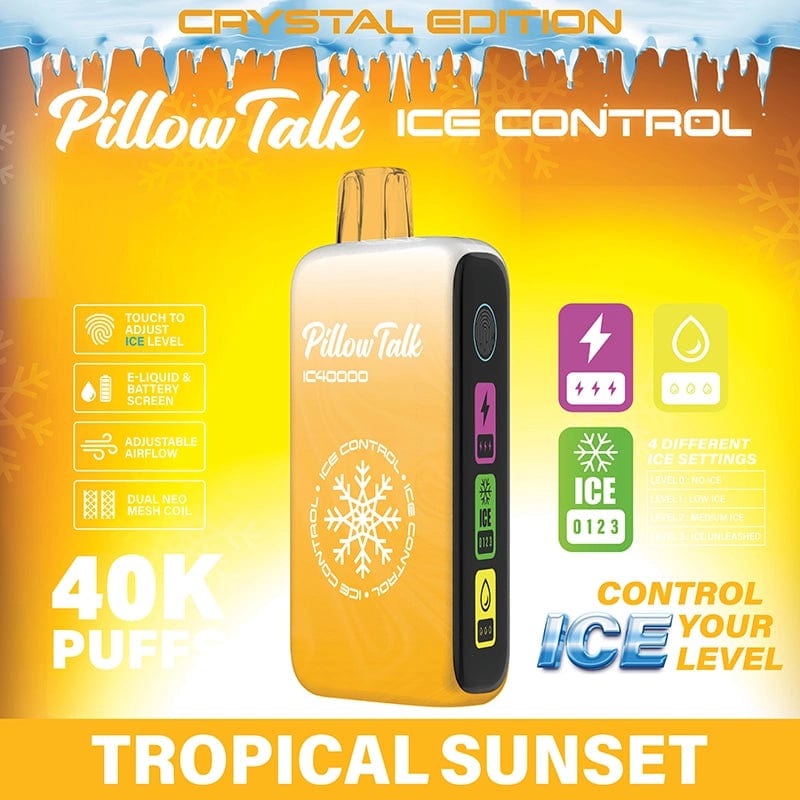 Pillow Talk Disposable Vape Tropical Sunset (Crystal Edition) Pillow Talk Ice Control IC40000 Disposable Vape (5%, 40000 Puffs)