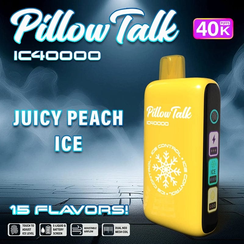 Pillow Talk Disposable Vape Juicy Peach Ice Pillow Talk Ice Control IC40000 Disposable Vape (5%, 40000 Puffs)