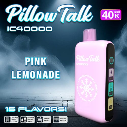 Pillow Talk Disposable Vape Pink Lemonade Pillow Talk Ice Control IC40000 Disposable Vape (5%, 40000 Puffs)