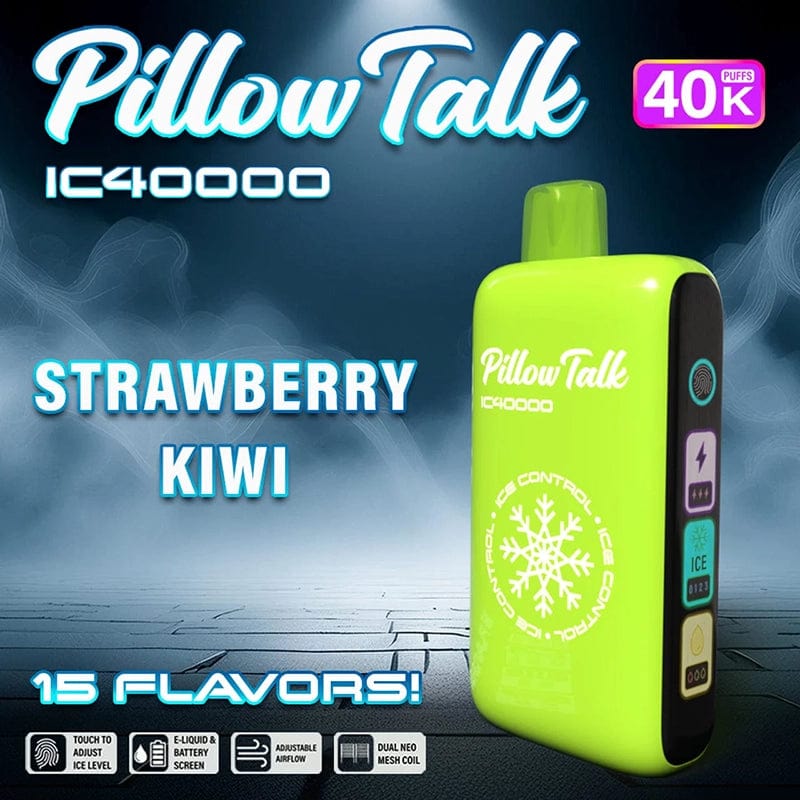 Pillow Talk Disposable Vape Strawberry Kiwi Pillow Talk Ice Control IC40000 Disposable Vape (5%, 40000 Puffs)