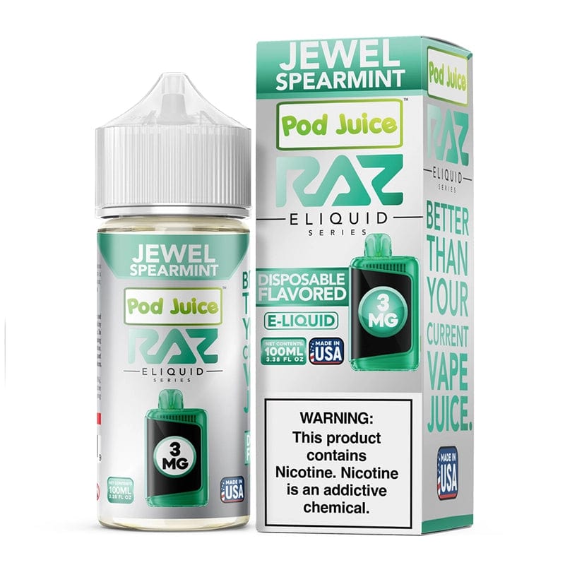 Pod Juice Juice Pod Juice x RAZ Jewel Spearmint Synthetic Vape Juice 100ml