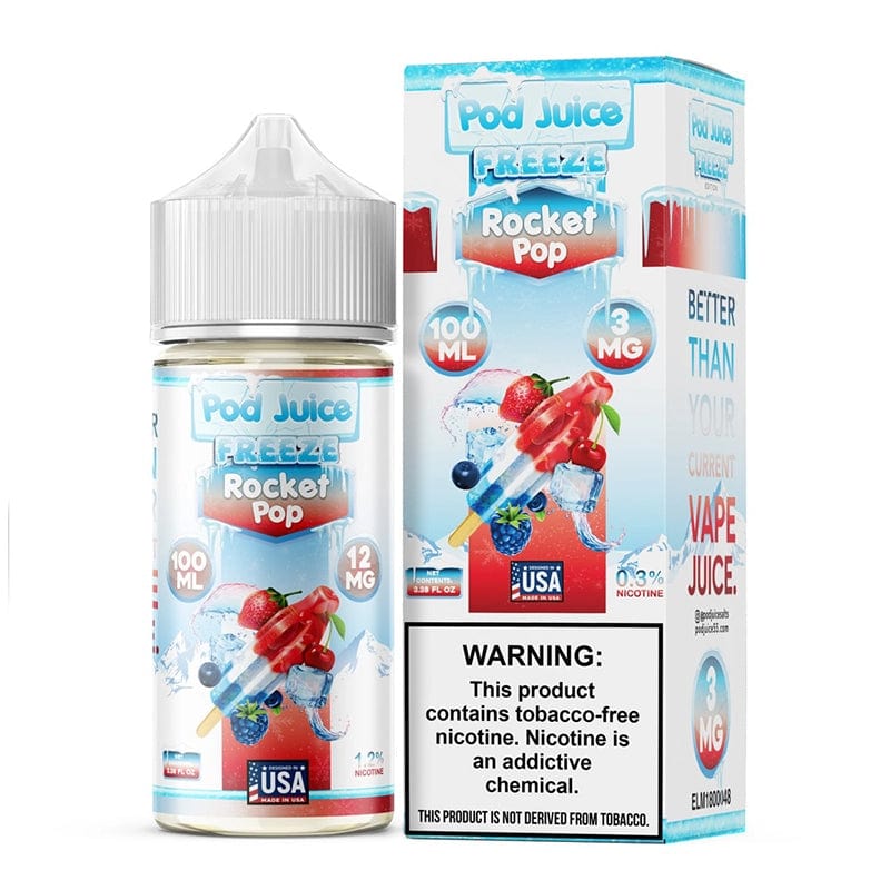 Pod Juice Juice 3mg Pod Juice Rocket Pop Freeze Synthetic Vape Juice 100ml