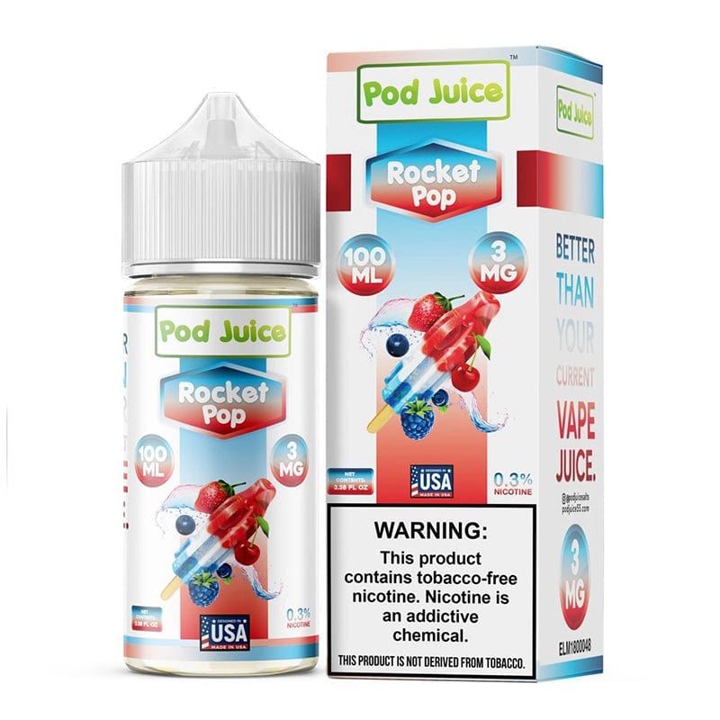 Pod Juice Juice 3mg Pod Juice Rocket Pop Synthetic Vape Juice 100ml