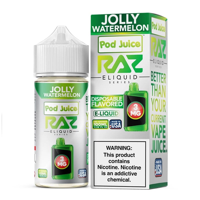 Pod Juice Juice 3mg Pod Juice x RAZ  Jolly Watermelon Synthetic Vape Juice 100ml