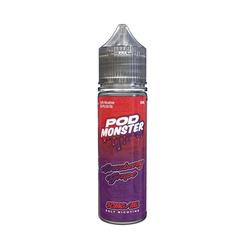 Monster Vape Labs Juice 50MG Pod Monster Salts Cranberry Grape Synthetic Vape Juice 60ml