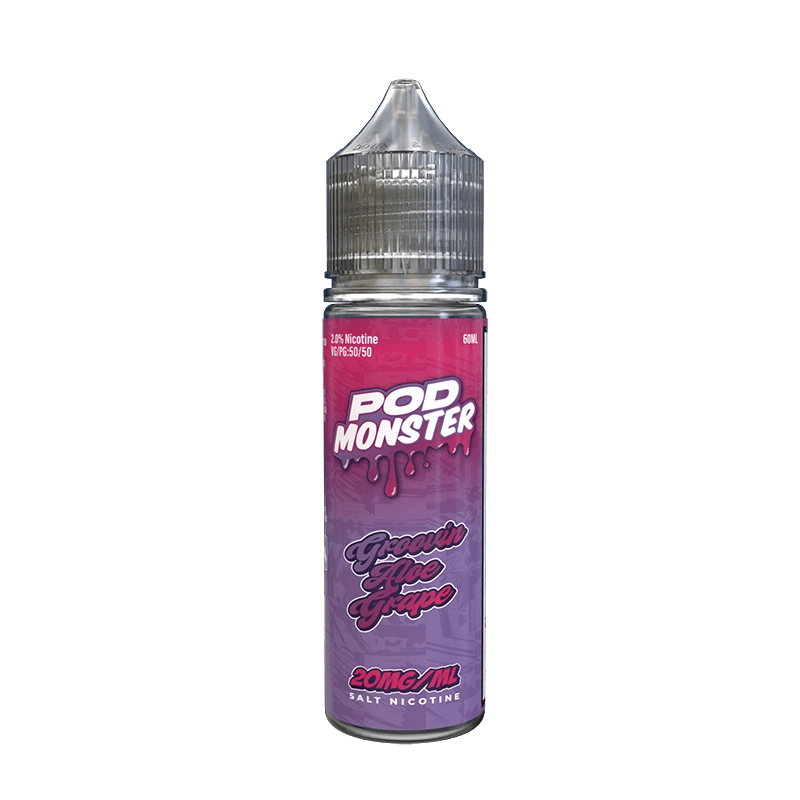 Monster Vape Labs Juice 20MG Pod Monster Salts Groovin Aloe Grape Synthetic Vape Juice 60ml