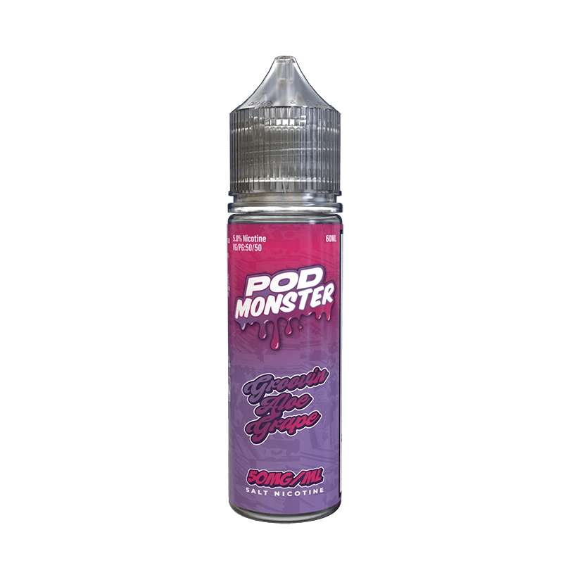 Monster Vape Labs Juice 50MG Pod Monster Salts Groovin Aloe Grape Synthetic Vape Juice 60ml