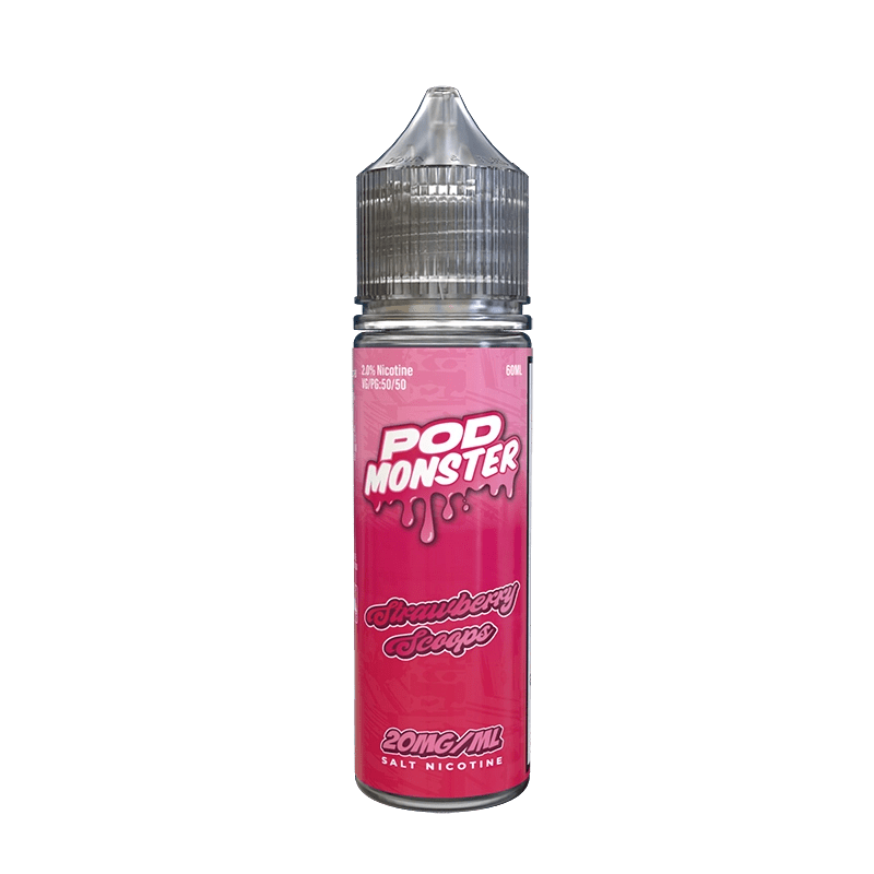 Monster Vape Labs Juice 20MG Pod Monster Salts Strawberry Scoops Synthetic Vape Juice 60ml