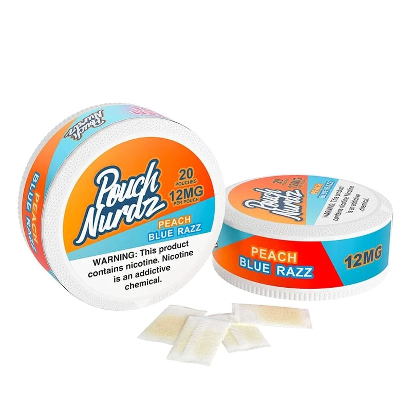 Pouch Nurdz Cigarette Solutions 12mg / Peach Blue Razz Pouch Nurdz Nicotine Pouches