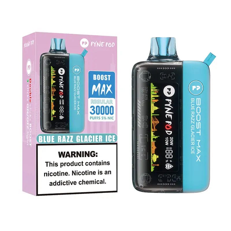 Pyne Pod Disposable Vape Blue Razz Glacier Ice Pyne Pod Boost Max 30000 Disposable Vape (5%, 30000 Puffs)