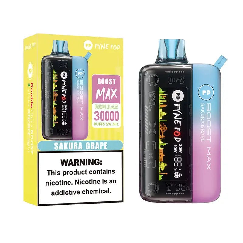 Pyne Pod Disposable Vape Sakura Grape Pyne Pod Boost Max 30000 Disposable Vape (5%, 30000 Puffs)