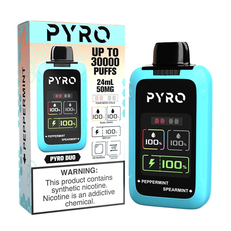 PYRO Disposable Vape Peppermint & Spearmint Pyro Duo 30000 Disposable Vape (5%, 30000 Puffs)