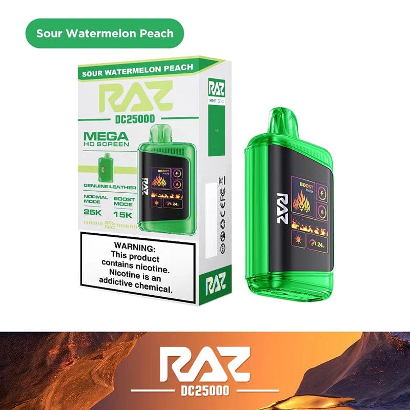 RAZ DC25000 Disposable Vape Sour Watermelon Peach Flavor