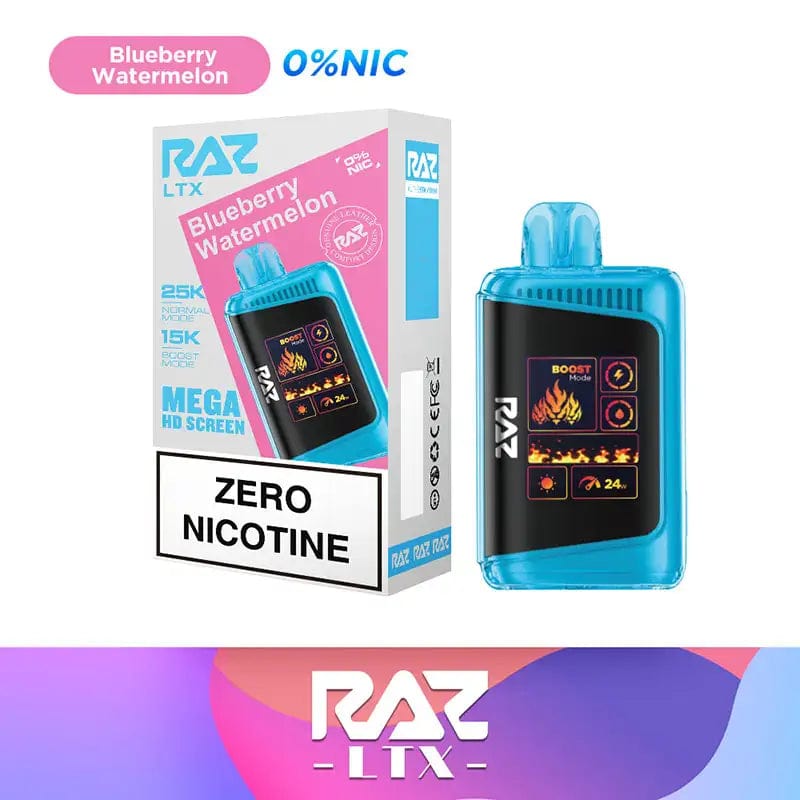 RAZ Disposable Vape Blueberry Watermelon RAZ DC25000 Zero Nicotine Disposable Vape (0%, 25000 Puffs)