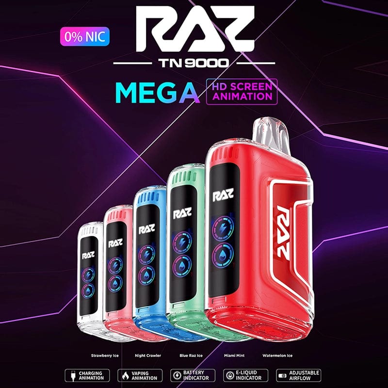 RAZ Disposable Vape RAZ TN9000 Zero Nicotine Disposable Vape (0%, 9000 Puffs)