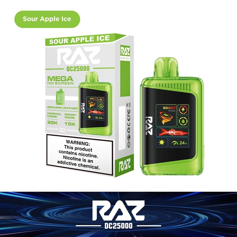 RAZ Disposable Vape Sour Apple Ice (Fall Edition) RAZ DC25000 Disposable Vape (5%, 25000 Puffs)