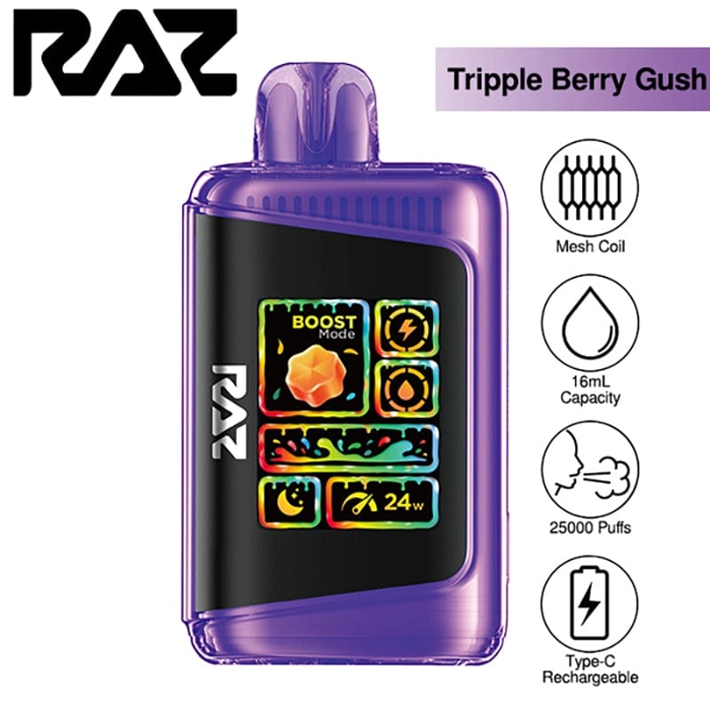 RAZ Disposable Vape Triple Berry Gush RAZ LTX Gush Edition Disposable Vape (5%, 25000 Puffs)