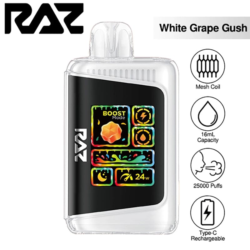 RAZ Disposable Vape White Grape Gush RAZ LTX Gush Edition Disposable Vape (5%, 25000 Puffs)