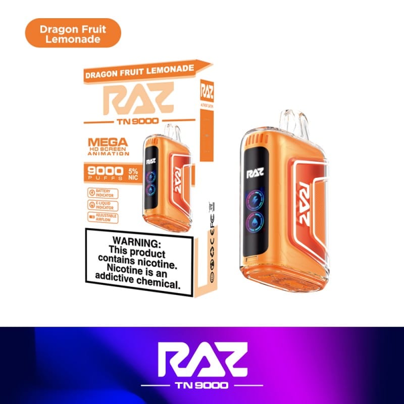 raz tn9000 disposable vape dragon fruit lemonade