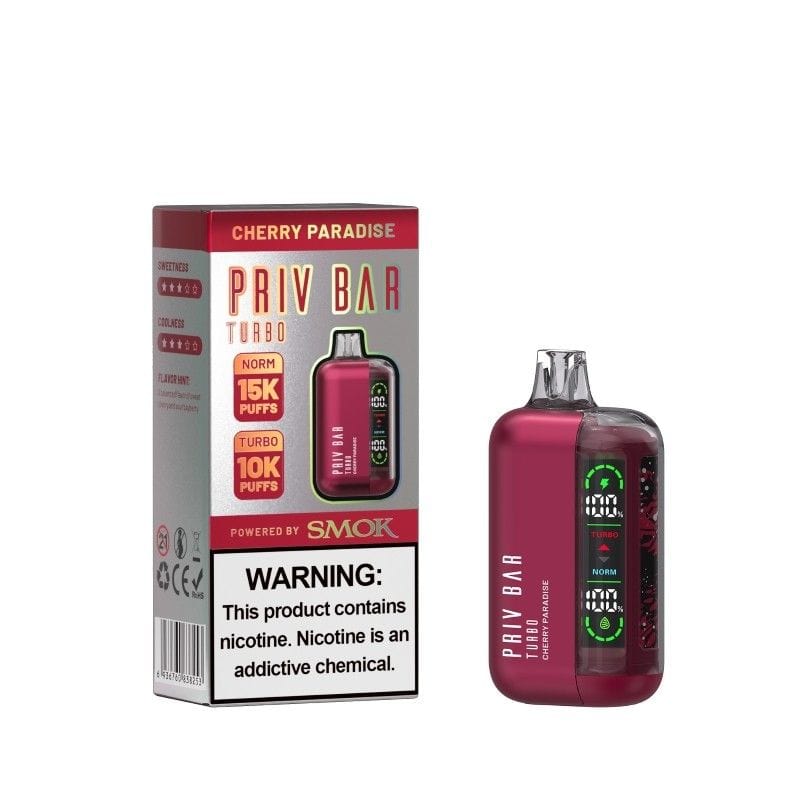 Smok PRIV Bar Turbo Disposable Vape Cherry Paradise Flavor