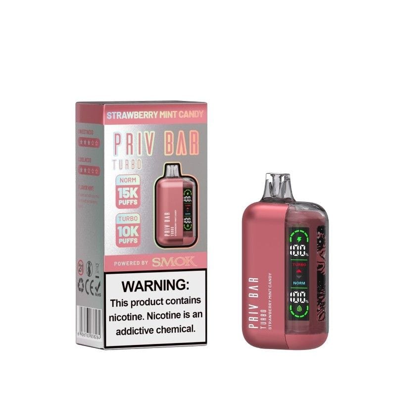 Smok PRIV Bar Turbo Disposable Vape Strawberry Mint Candy Flavor