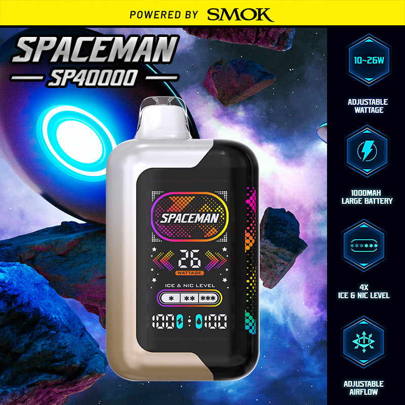 SMOK Spaceman SP40000 Disposable  Vape (0% & 5%, 40000 Puffs)