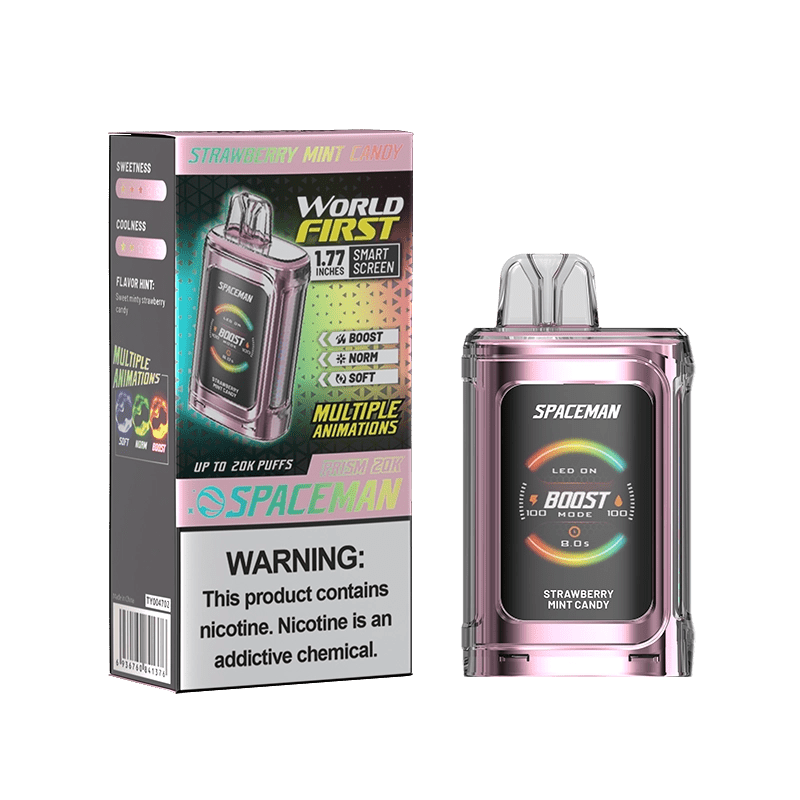 SMOK Spaceman Prism 20K Disposable Vape Strawberry Mint Candy Flavor