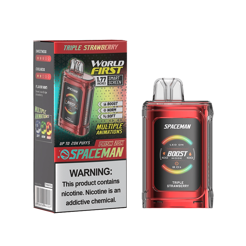 SMOK Spaceman Prism 20K Disposable Vape Traiple Strawberry Flavor