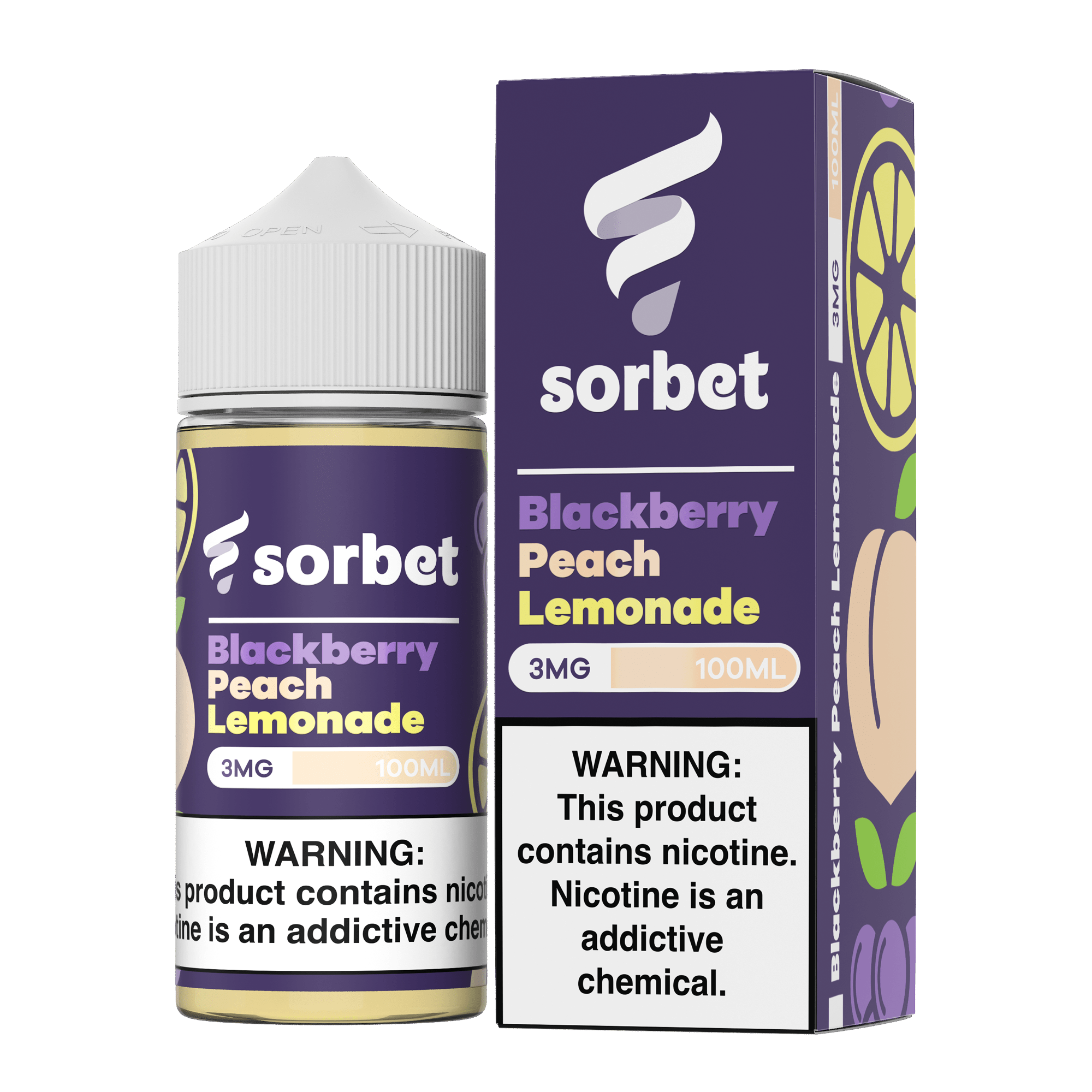 Sorbet Juice Sorbet Blackberry Peach Lemonade 100ml Vape Juice