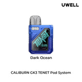 Uwell Pod System Dark Ocean Uwell Caliburn GK3 Tenet 25W Pod Kit