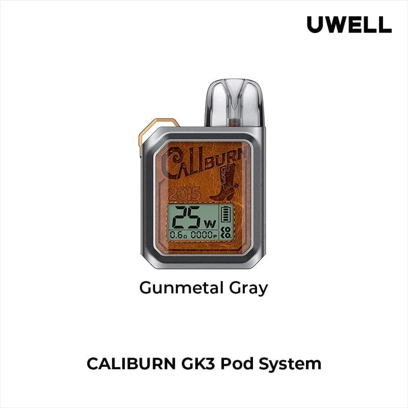 Uwell Gunmetal Gray 🎁 Uwell Caliburn GK3 25W Pod Kit (100% off)