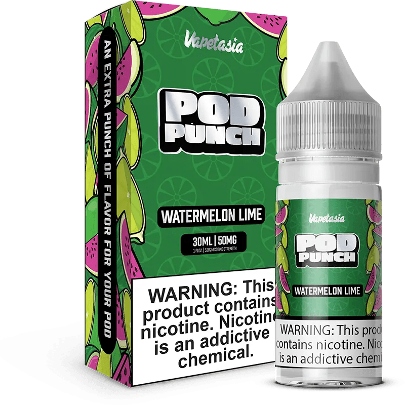 Vapetasia Juice 50MG Vapetasia Pod Punch Watermelon Lime Nic Salt Vape Juice 30ml