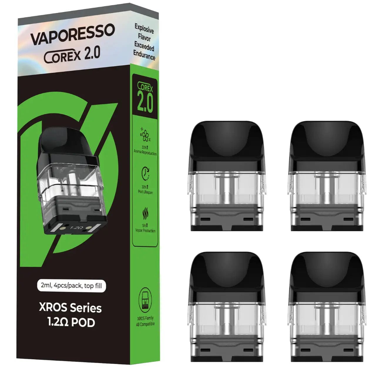 Vaporesso Pods 1.2ohm Vaporesso XROS Series Replacement Pods (Pack Of 4)