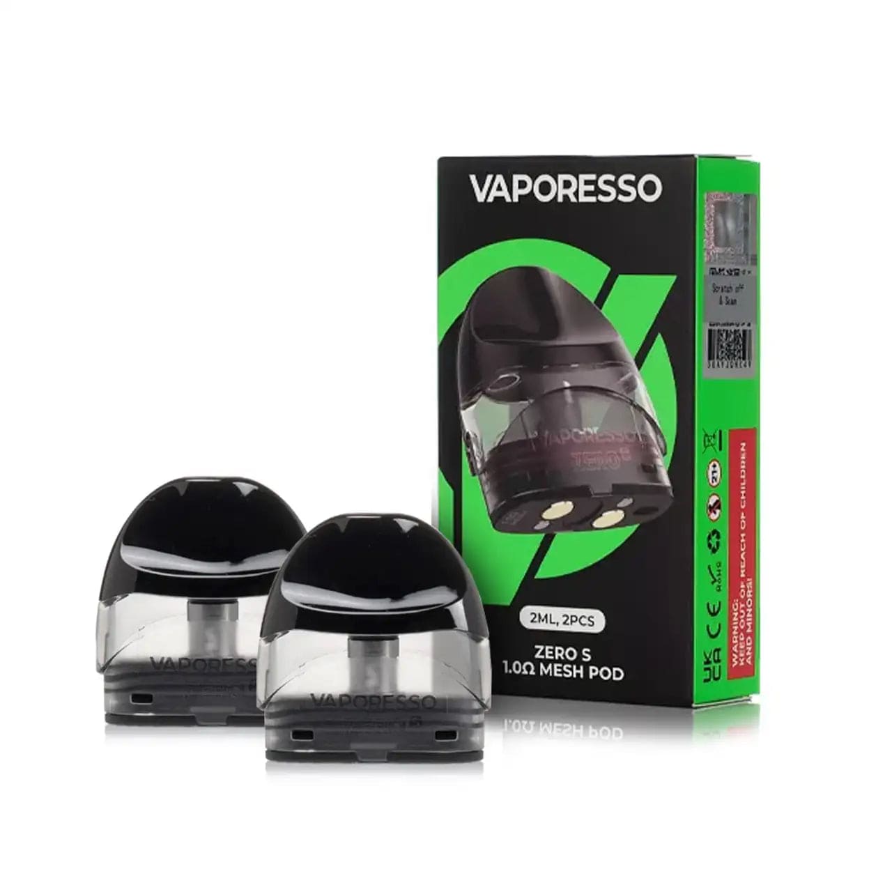 Vaporesso Pods Zero S Pods - 1.0ohm Vaporesso Zero S Replacement Pods (Pack Of 2)