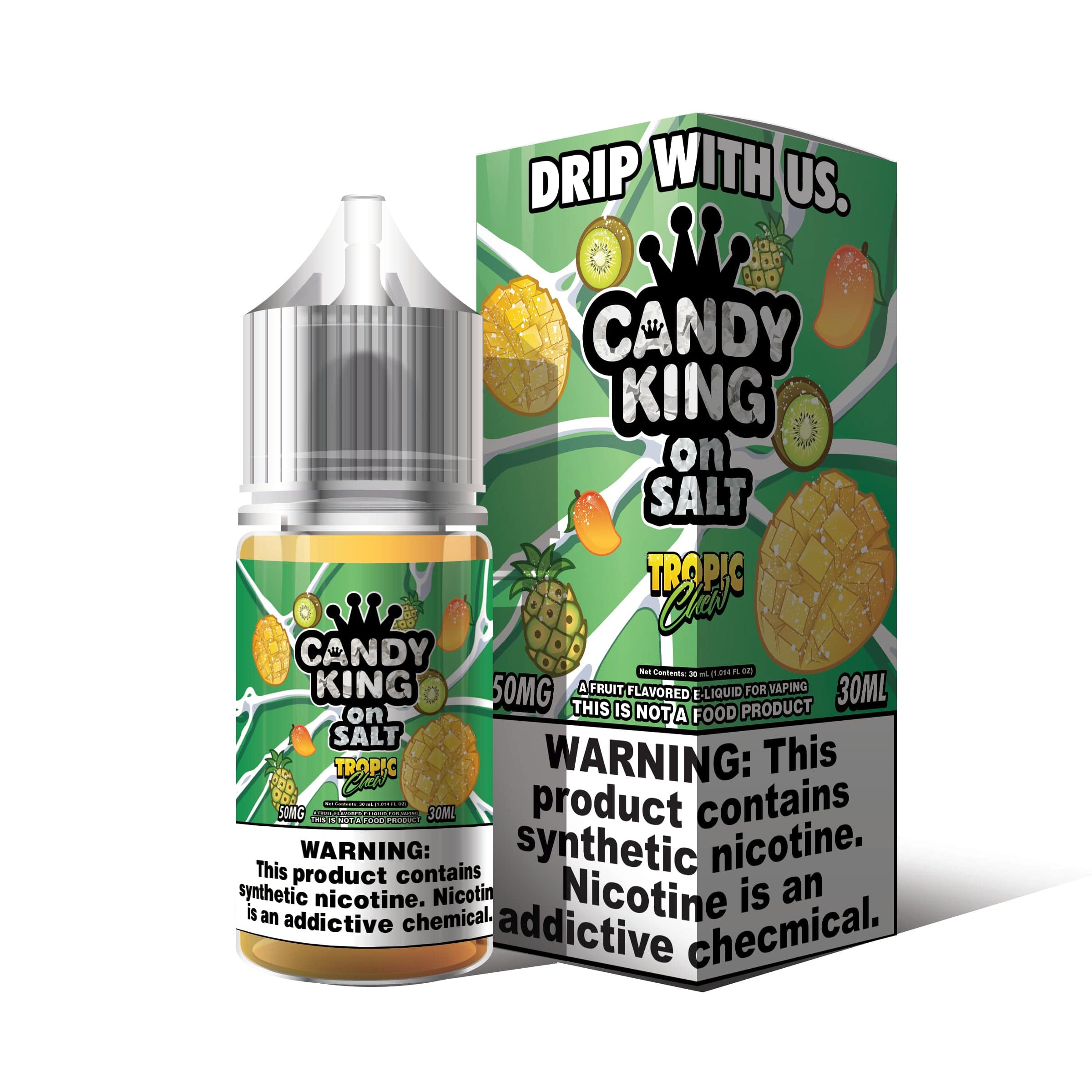 Candy King Juice Candy King On Salt Tropic Chew Synthetic Nicotine 30ml Nic Salt Vape Juice