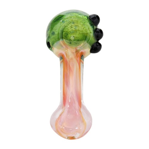 Eightvape Alternatives Pink & Green Fumed Glass Hand Pipe w/ Marble Accents