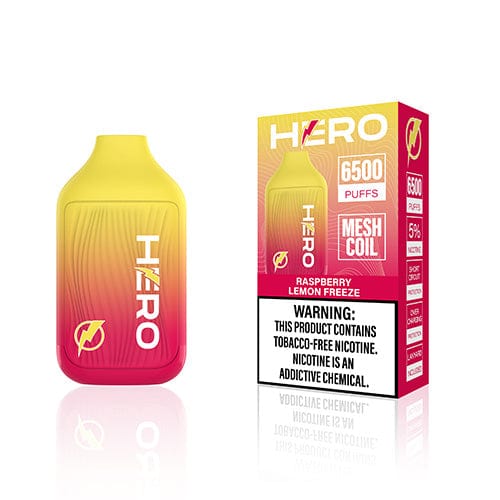 HERO Disposable Vape Raspberry Lemon Freeze Hero 6500 Disposable Vape (5%, 6500 Puffs)