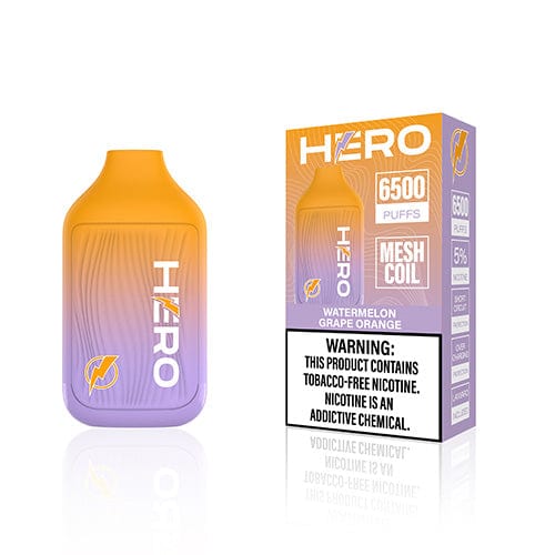 HERO Disposable Vape Watermelon Grape Orange Hero 6500 Disposable Vape (5%, 6500 Puffs)