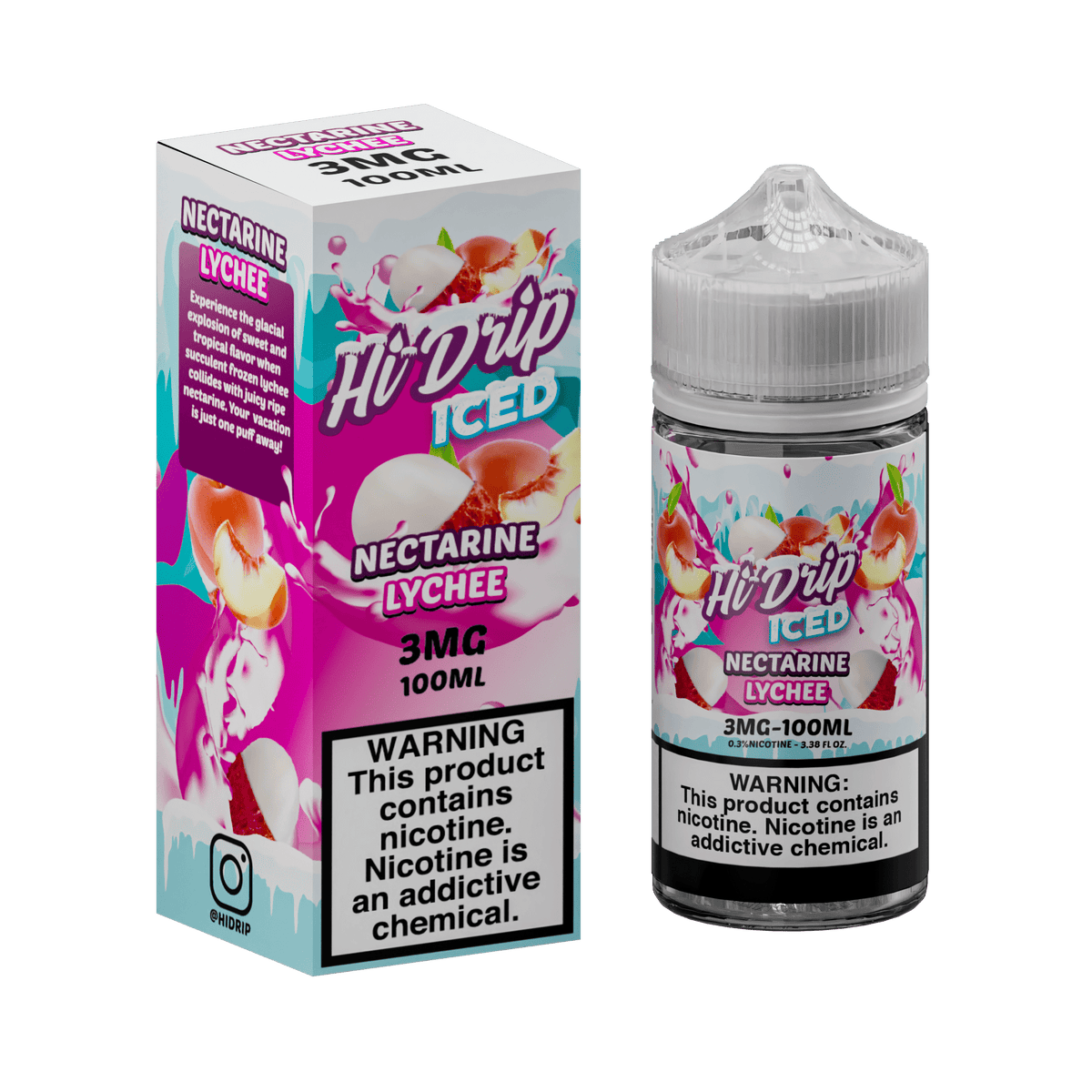 Hi-Drip Juice 3MG Hi-Drip Iced Nectarine Lychee 100ml Vape Juice