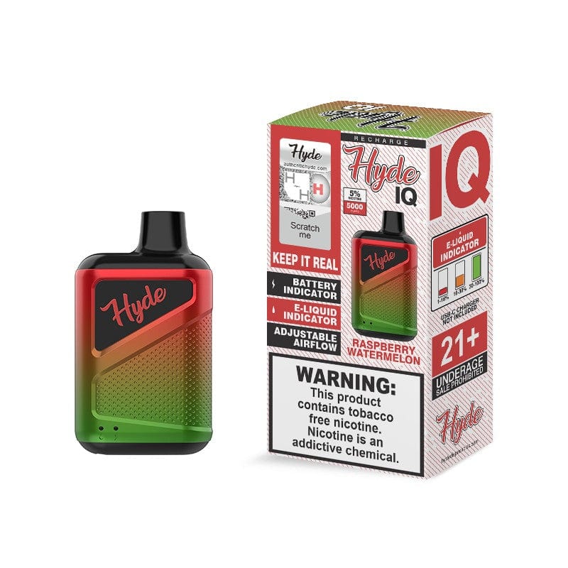 Hyde Disposable Vape Raspberry Watermelon Hyde IQ Recharge Disposable Vape (5%, 5000 Puffs)